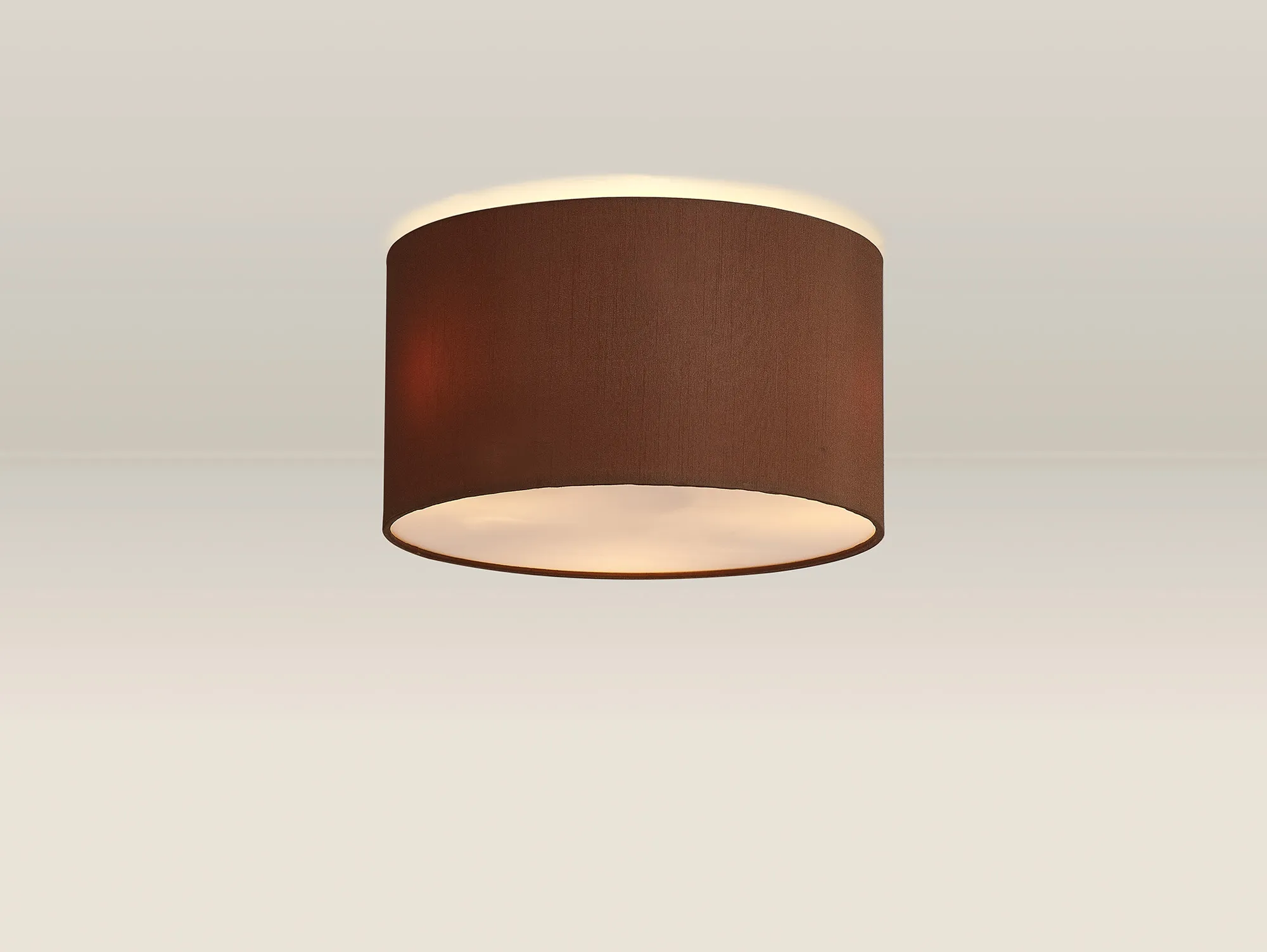 Baymont 30cm Flush 3 Light Raw Cocoa/Grecian Bronze; Frosted Diffuser DK0621  Deco Baymont WH RC